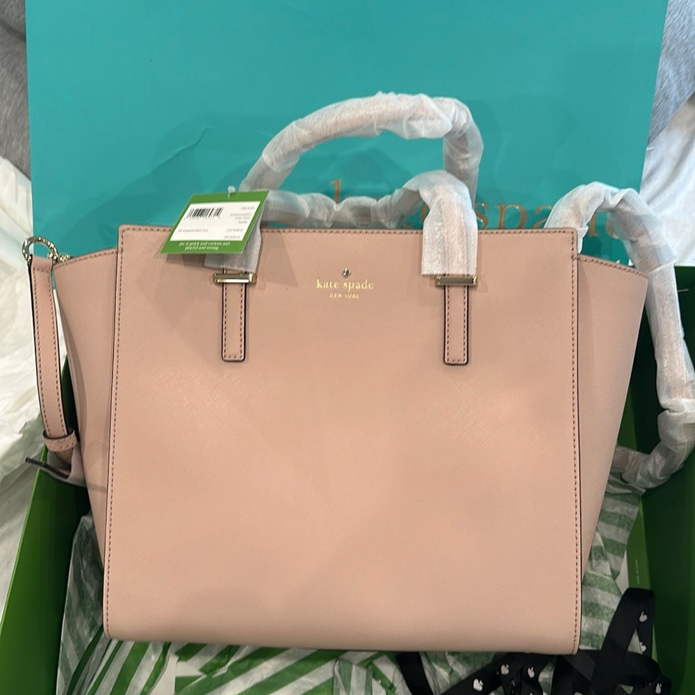 Kate Spade “Cedar Street Hayden” top handle bag in toasted wheat, new with tags